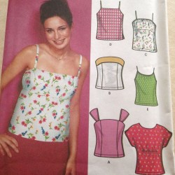 9270 SIMPLICITY 6 EZ FIT PRINCESS TOPS STRAPS OR NOT PATTERN 12-18